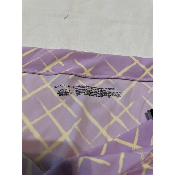 No Boundaries Hipster Panties XXXL (21) Purple Yellow Plaid Micro Crossover - Picture 3 of 7